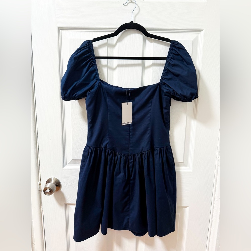 NWT Reformation Marielle puff sleeve basque waist dress squareneck cottagecore - Picture 3 of 12